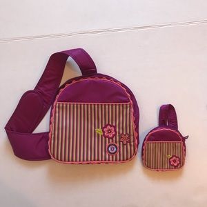 Girls bag and matching doll bag